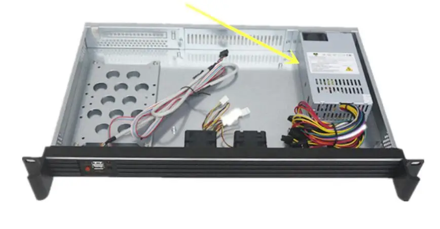1U ipc Шасси 1U rackmount корпус глубина 250 мм мини ITX ультра-короткий для 17*17 см материнская плата сервер межсетевой экран для компьютера