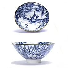 Антикварная глазурная чайная чашка для Пуэр Улун, 1 шт., цена, посуда для напитков, чайный набор, чайная чашка, чашки, расписанные вручную, голубой и белый керамический фарфор