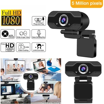 

HD Webcam -in Dual Mics Smart 1080P Camera USB Pro Stream Camera For Desktop Laptops Game Cam For OS Windows10/8