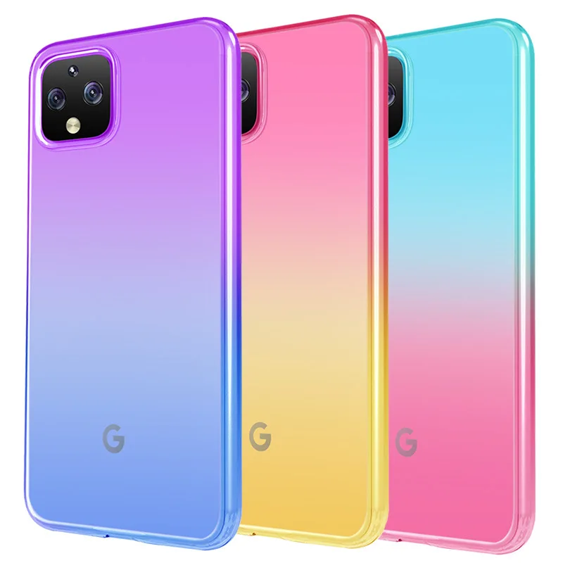 Чехол для телефона Google Pixel 4 4XL 3A XL градиентный цвет Мягкая силиконовая задняя