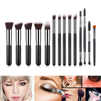 

Hot 14Pcs/set Makeup Brushes Set Premium Foundation Brush Blending Face Powder Blush Eye Shadows Make Up Brushes Kit