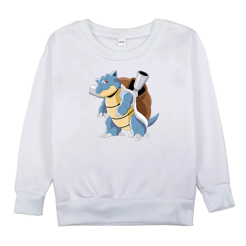 Pokemon Print Clothng Kids Baby Girls Sweatshirt Autumn Winter Cartoon Clothes for Boys Costume Toddler Fleece 2-14Years - Цвет: Hoodies 8