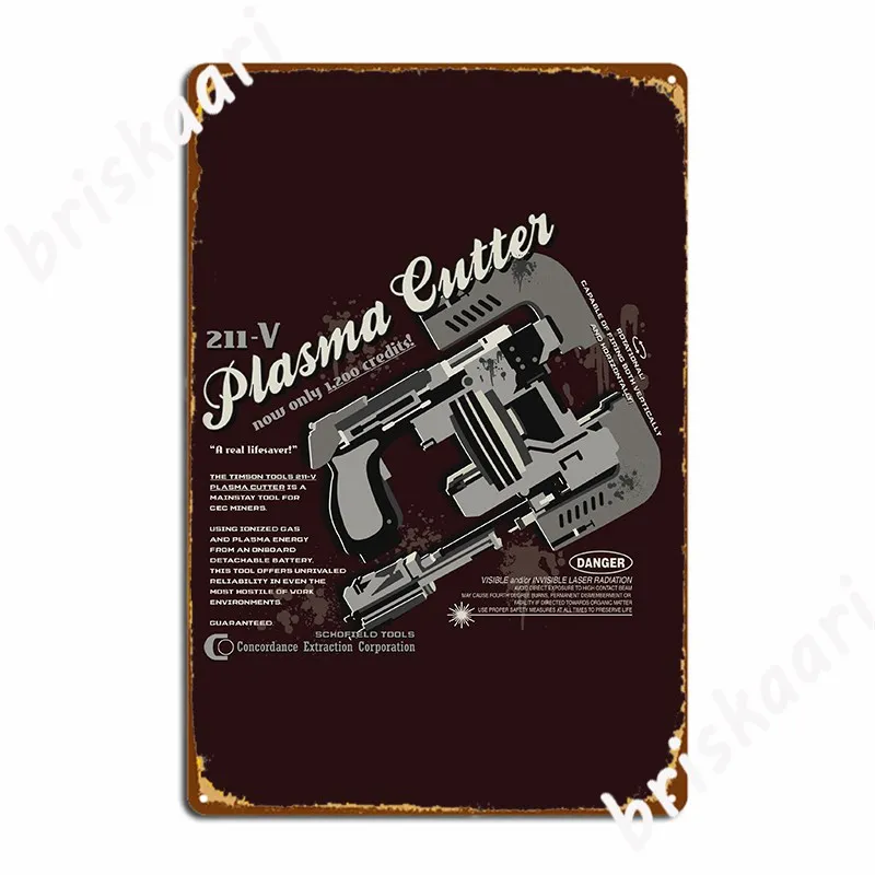 Dead Space Plasma Cutter Poster Targa In Metallo Funny Bar Cave Placche Cinema Soggiorno Tin Sign Poster