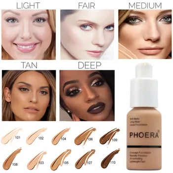 

Perfect Beauty 30ml Foundation Base Soft Matte Long Wear Oil Control Concealer Liquid Cream Women Fashion Makeup Waterproof: