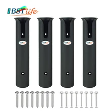 4X ABS черный пластиковый держатель удочки портативный рыболовный стержень прядильные принадлежности прочный кронштейн для крепления трубки