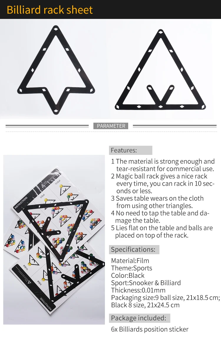 magic rack billiards on Hot Selling Pool Cue Accessories Hot Selling 6pcs 8 Ball Kick Off Film Billiard Magic Rack Ball Holder Sheet Table Ball Paper Snooker Billiard Accessories Aliexpress