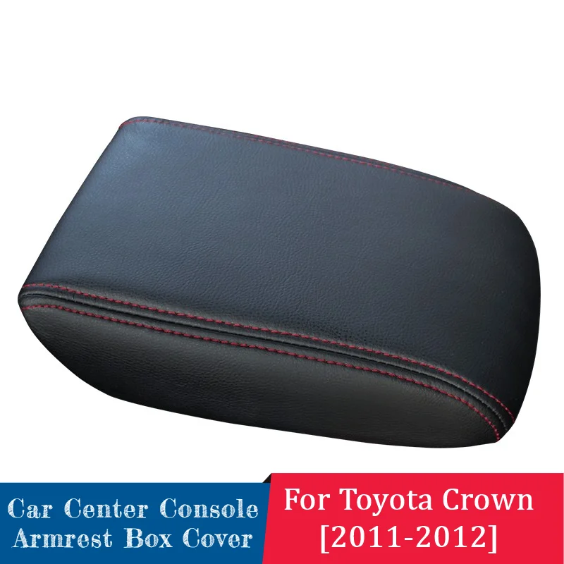 

Car Central Console Armrest Cover For Toyota Crown 2011 2012 Armrest Pad Protector Trim Interiors Accessories Leather PU Screen