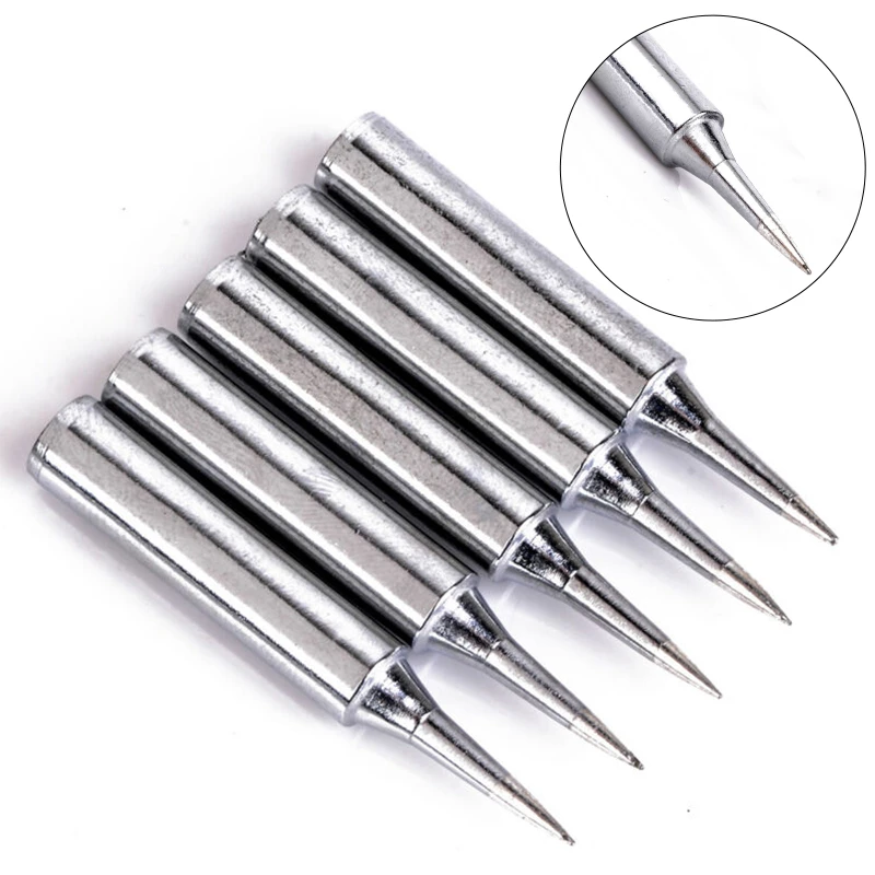 5Pcs Soldering Iron Tips Pure Copper 900M-T-I Soldering Iron Tip Lead-free Solder Tips Welding Head BGA Station Tools soldering iron station