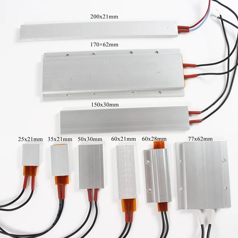 

50x30mm 12V-220V PTC Heating Element Constant Constant Temperature Thermistor Air Heating Sensor Aluminum Shell Outdoor Heating