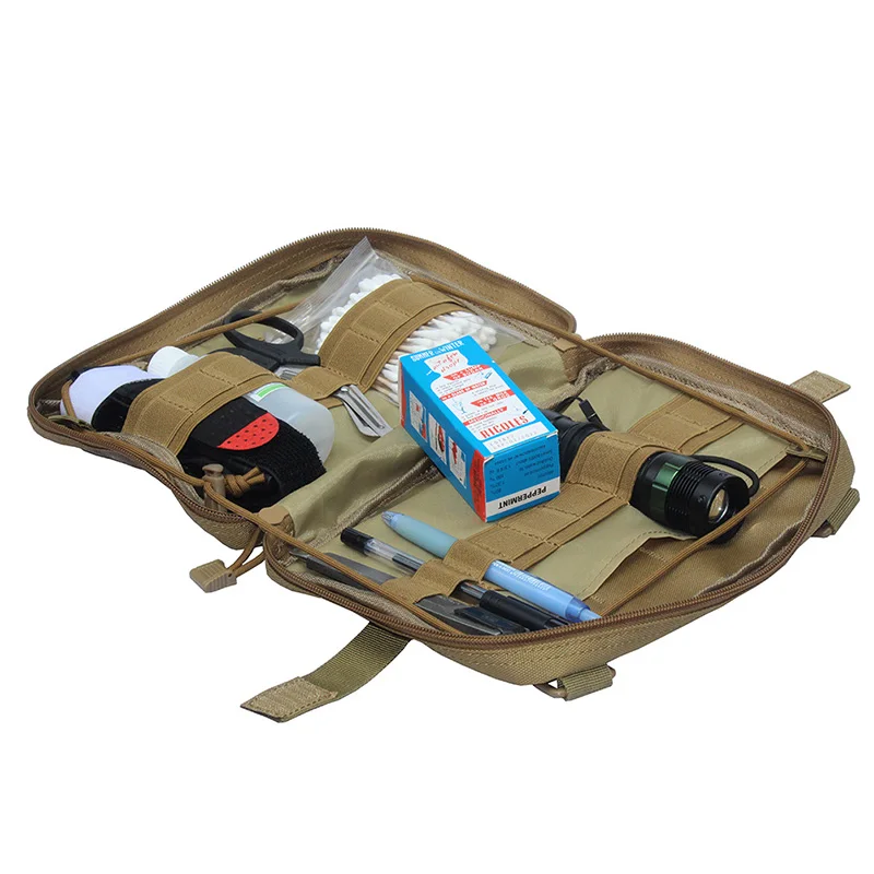 

New One Tigris Military MOLLE Admin Pouch Tactical Multi Medical Kit Bag Utility Tool Belt EDC Pouch For Camping Hiking Hunting