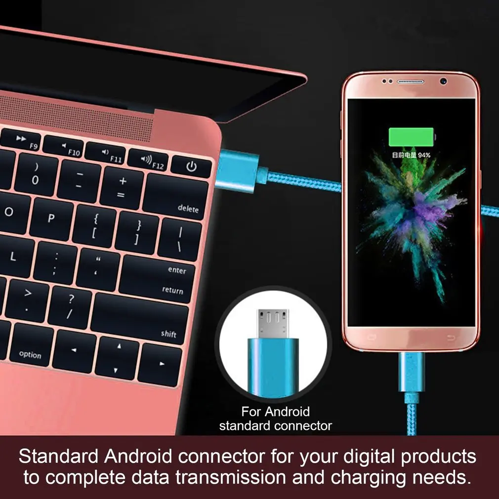 3 м антивозрастной USB кабель для передачи данных телефона Micro нейлоновый плетеный