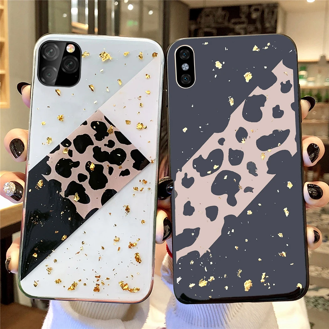 Глянцевый чехол для телефона с леопардовым принтом iphone 11 Pro Max X XR XS MAX 7 8 6 6s Plus |