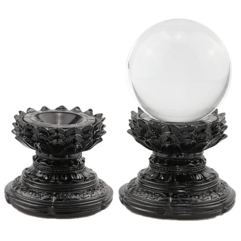 

Resin Lotus Display Stand for Crystal Glass Lens Ball Divination Photography Lensball Base 60 70 80 90 100mm Magic Sphere Holder