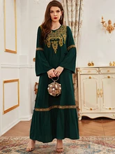 

Plus Size Vestidos Robe Longue Femme Musulman Dubai Abaya Kaftan Turkey Islam Arabic Muslim Long Dress Abayas For Women Caftan