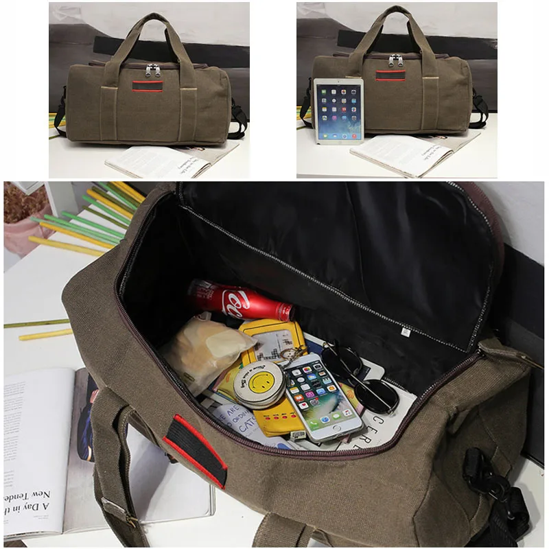 Sports Bag Gym Bags Men Fitness Travel Handbag One Shoulder Backpack Gym Bag Canvas Handheld Outdoor Pack Sport Bag Rucksack