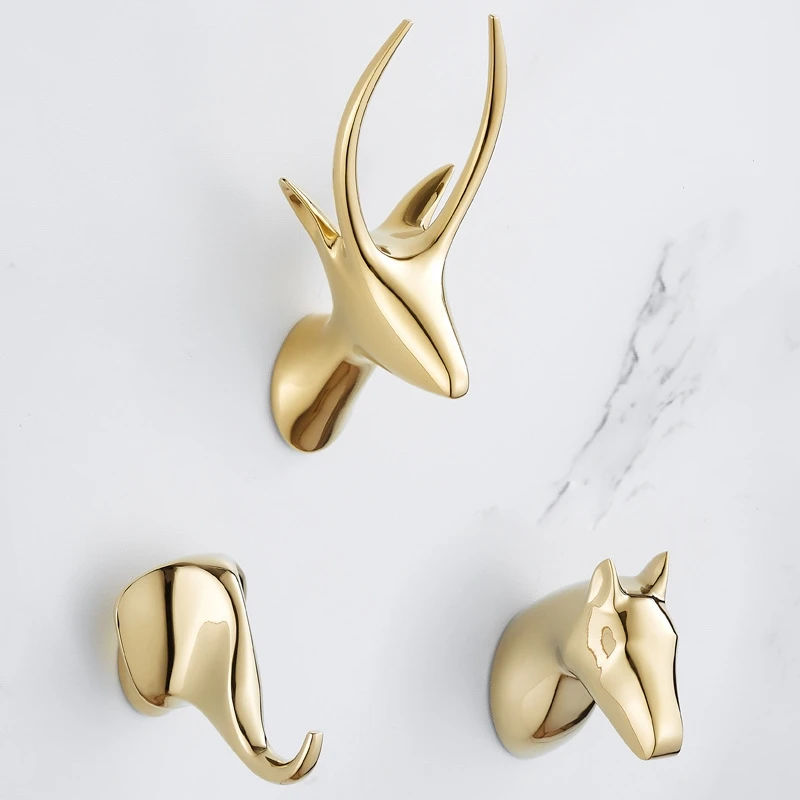 

1 шт. скандинасветильник роскошный Постмодернистский крючок для веранды, для одежды, Золотая стена, креативная Подвеска для ванной комнаты, не требующая перфорации/перфорации