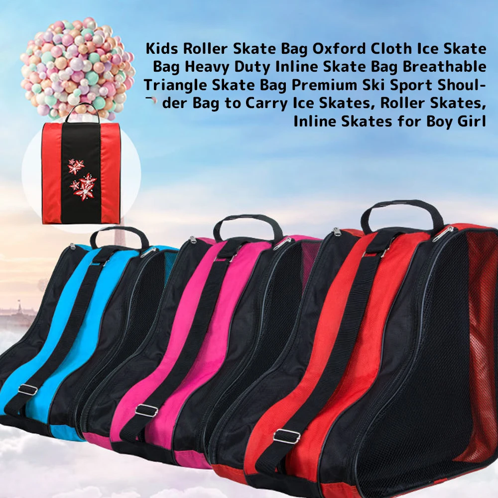 

3 Layers Kids Roller Skate Bag Breathable Skate Carry Bag Case Waterproof Skating Bag Oxford Cloth Skate Shoes Carry Case