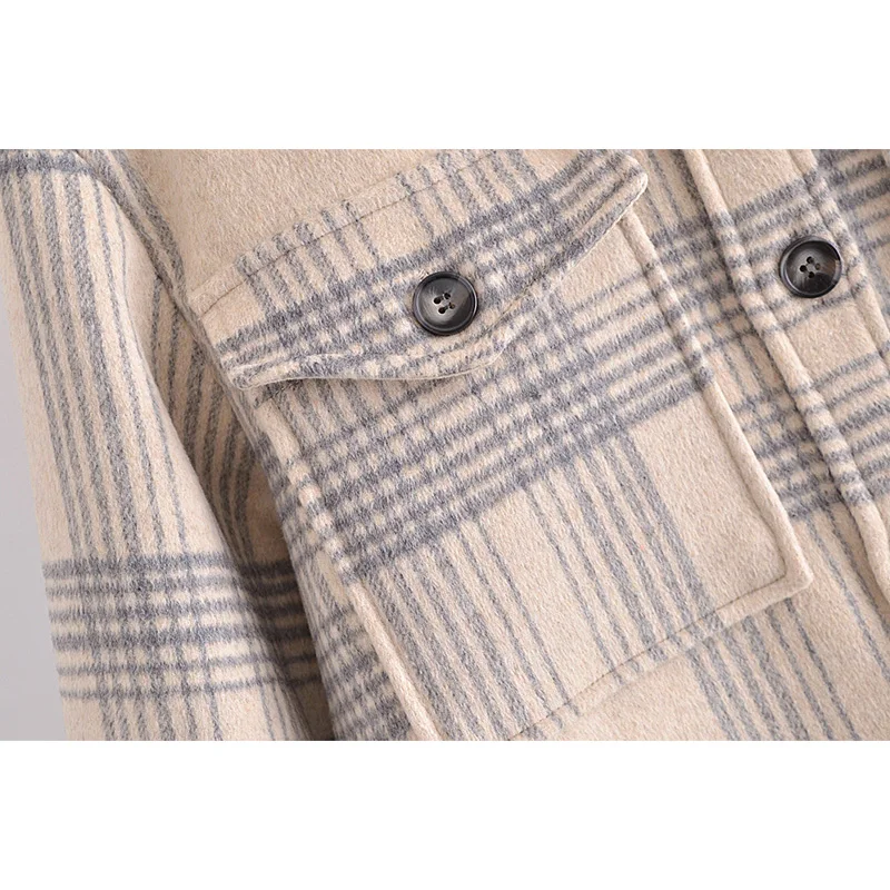 ネットショッピング Sherse 女性のためのヴィンテージチェック柄のタータンチェック柄ジャケット 襟付きのヴィンテージスタイルの長袖チェック柄ジャケット 冬 配送料無料 Hopespeechtherapy Com