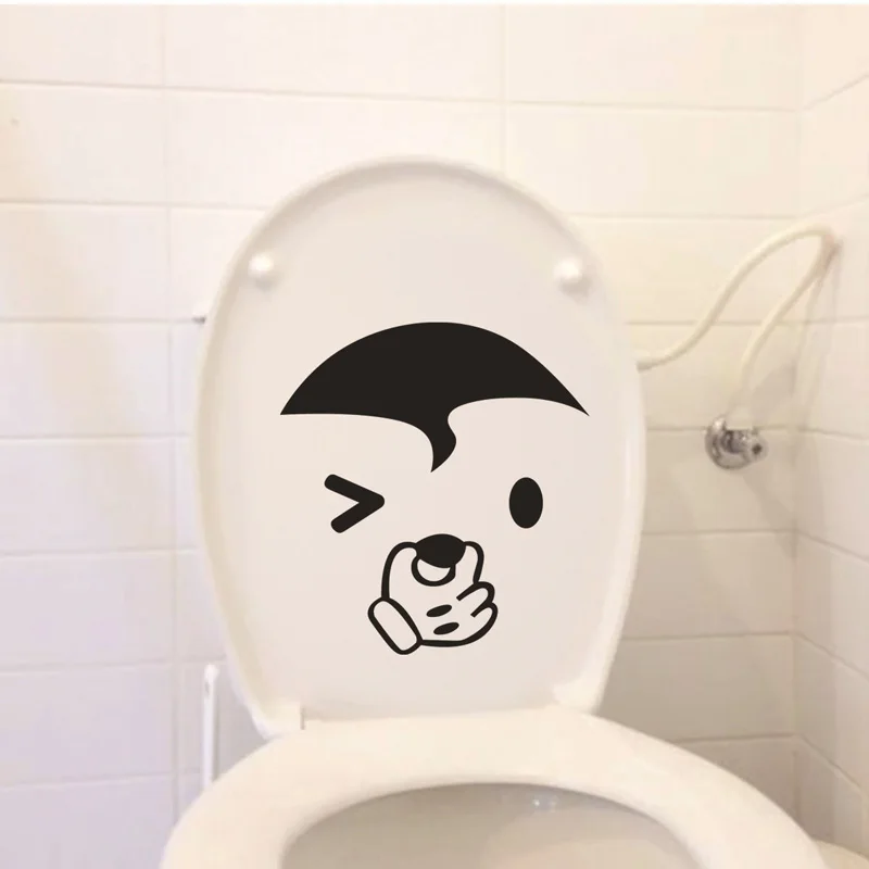 

Cartoon Funny patternToilet wall sticker for bathroom decoration vinyl home decals waterproof cute removable stickers