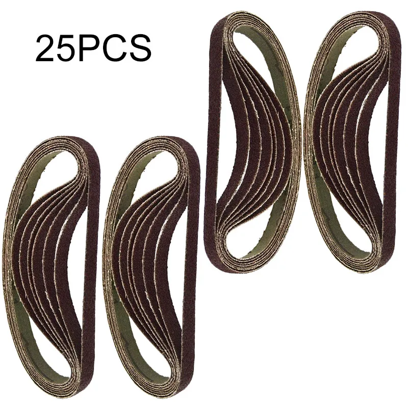 

25x Sanding Belts 330x10mm Abrasive Belts Metal Wood Polishing 60/80/100/120grit