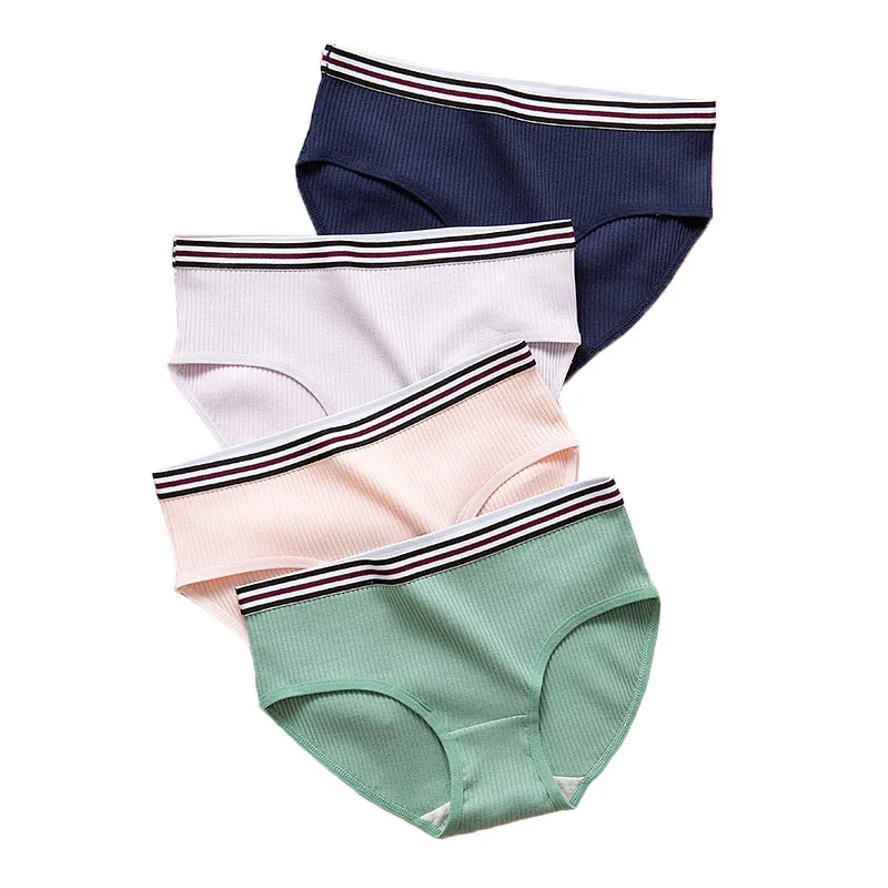 6PCS/LOT Women Panties Lady Cotton Underwear breathable Sexy Lingerie Briefs solid panties Cueca Calcinhas Girls Cute Panty | Женская