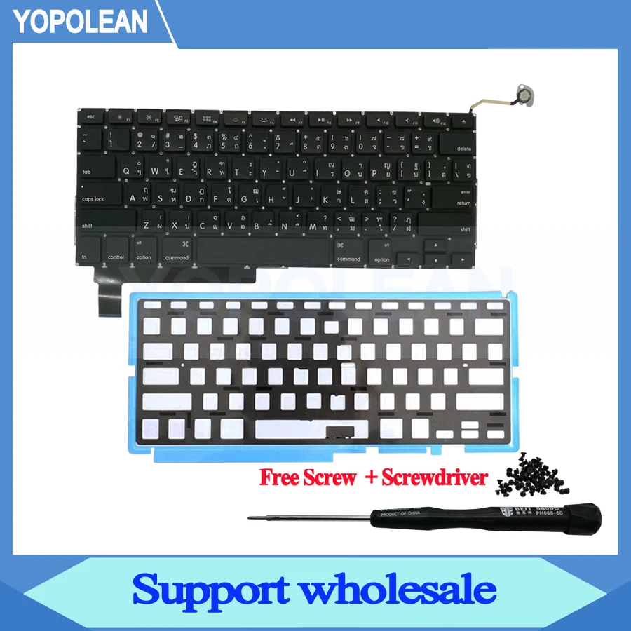 Новая тайская клавиатура с подсветкой для MacBook Pro, моноблок 1" A1286 2009 2010 2011 2012 лет