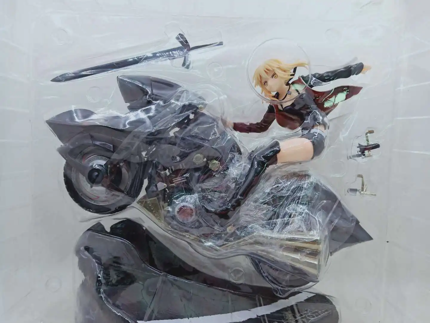 Аниме Fate Grand Order Joan of Arc фигурка Altria Pendragon с мотоциклом платье призрака Ver. ПВХ Фигурки игрушки lelakaya