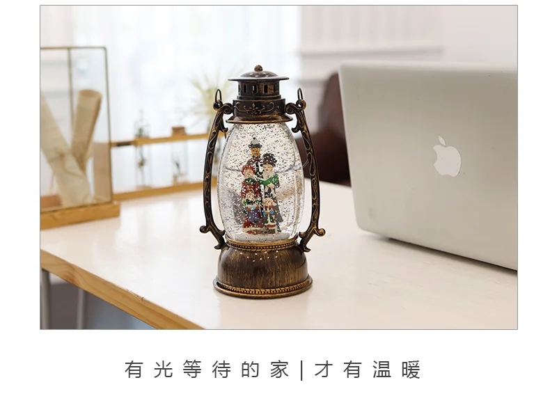 WDL-1736 Oval Lantern Christmas Tree Decoration Christmas Ornament Christmas Decorations LED Night Light