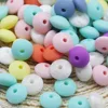 Cute-idea Baby Silicone Lentils Beads 100Pcs Baby Abacus Lentils teething beads infant Pacifier Chain Care toys Accessories gift 6