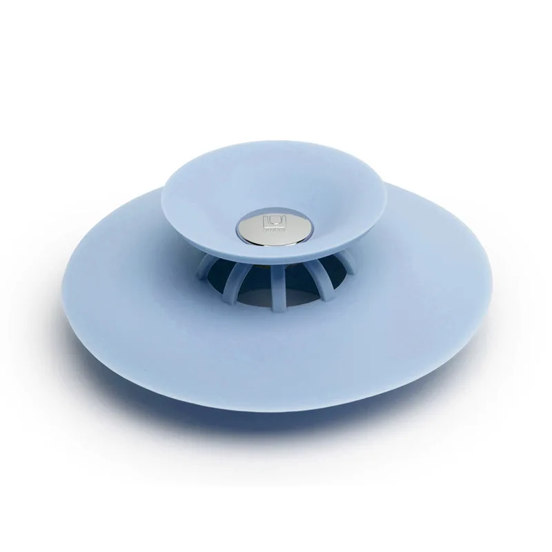 1 шт. UFO кухонный дезодорант закрытый подпрыгивающий Силиконовый Фильтр для кухонной раковины Ванная комната ванна канализация анти-засорение трап - Цвет: Blue