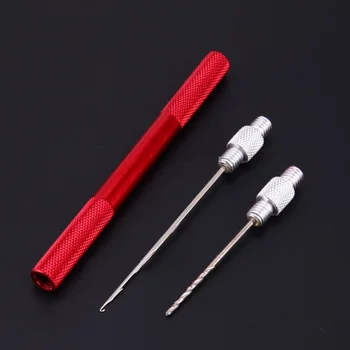 

3-in-1 Carp Fishing Rigging Bait Needle Kit Tool Set Bait Boilie Drill Stringer Needle with Nonslip Aluminum Alloy Handle Tackle