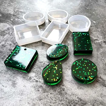 

5pcs Universal Flexible Non Toxic Soft With Hole Transparent Handwork Jewelry Making Silicone Mould Home Reusable DIY Carft