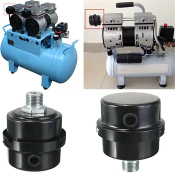 

1 Piece 3/8 16mm Intake Filters Noises Muffler Silence Black Thread Metal Air Compressor Parts Accessories Pneumatic Parts