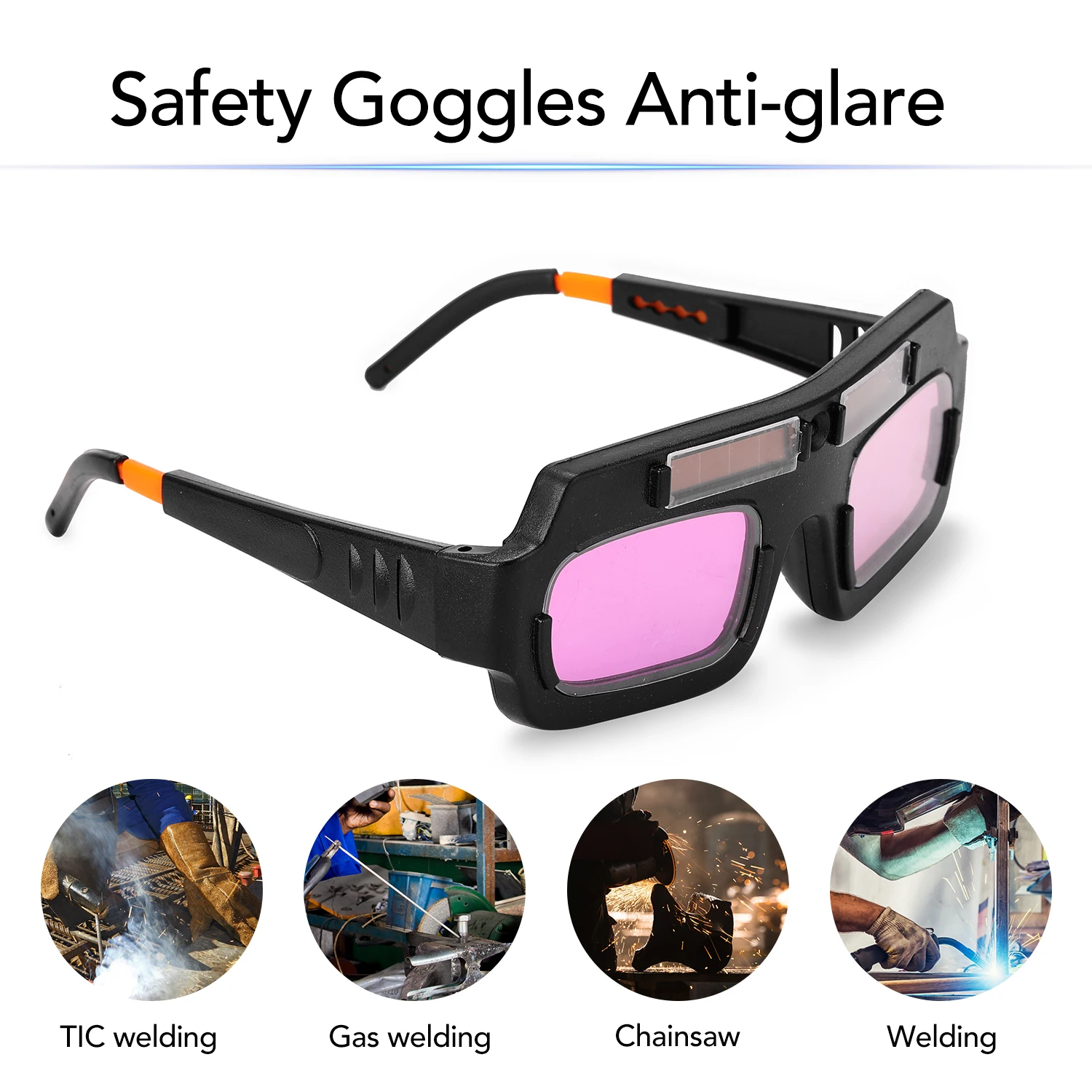 

Hot Portable Professional Anti UV Weld Glasses Solar Energy Auto Darkening Welding Safety Goggles Welding Glasses