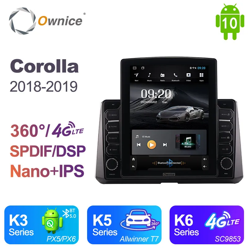 Ownice Android 10 0 автомобильное радио 2 Din для Toyota Corolla 2018 - 2019 GPS Авто Аудио система стерео