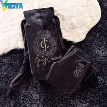 

YICIYA Sweatshirt And Pants Set Diamonds Sportswear 2022 Women's Brand Spring/Fall Fabric Zipper Tracksuits Velour Suit Hoodies