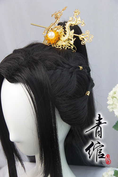 Древний точка красоты парик Hanfu Мужская парик