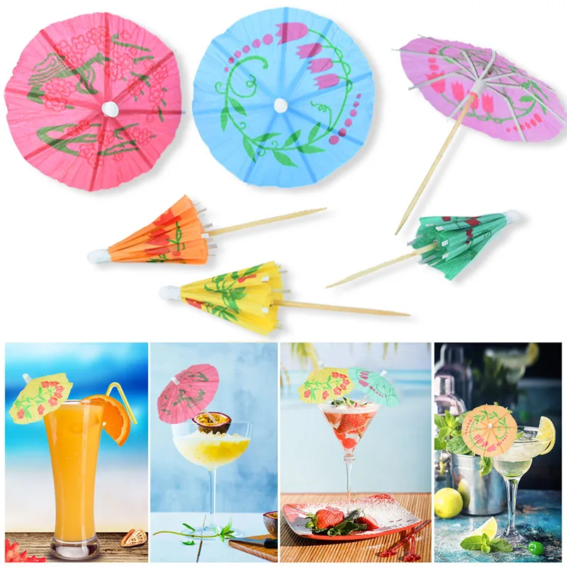 Umbrellas Decorations Umbrella Cocktail Cocktail Parasols Food Drink Picks 50pcs