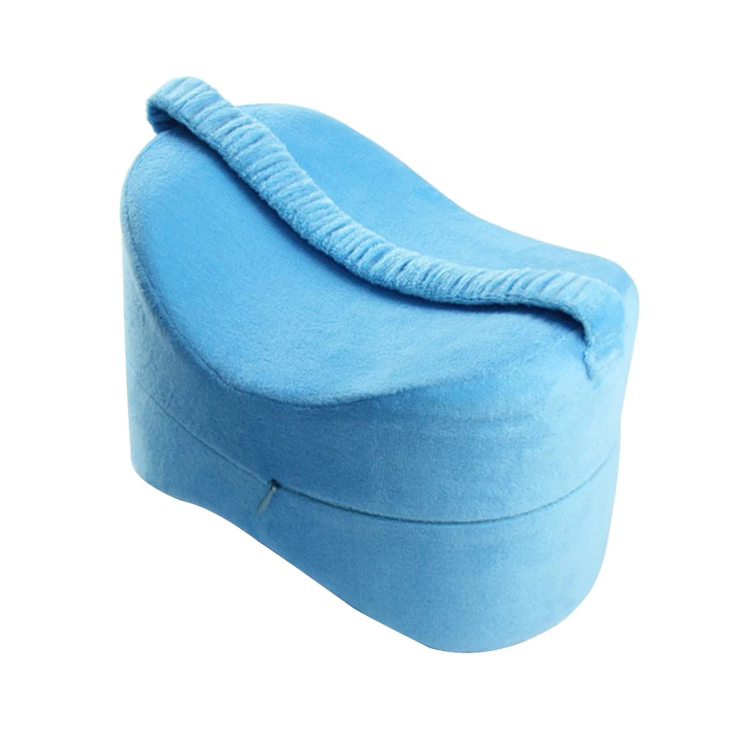 Blue Memory Foam подушка для колена клиновидный контур Ортопедическая подушка для колена для спины, ног, беременности, бедер и суставов Уменьшение усталости - Цвет: Blue