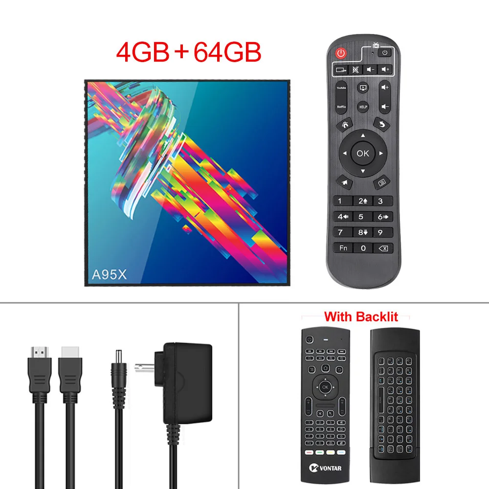 4GB 64GB MX3 ТВ приставка Android 9,0 A95X R3 Смарт ТВ приставка 4 Гб ОЗУ Android ТВ приставка 9,0 USB3.0 двойной Wifi Netflix Youtube 4K медиаплеер pk X96 мини - Цвет: 4GB 64GB MX3