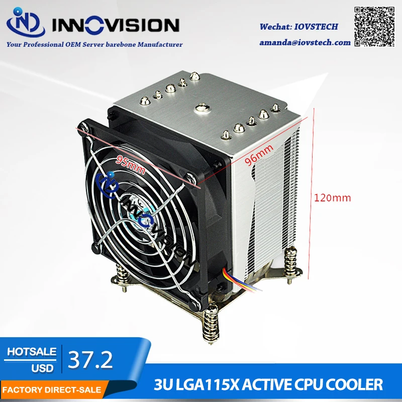 Радиатор ЦП LGA1150 LGA1151 LGA1155 1156 75x75 мм 3U кулер для с 5 горячими трубками 2U/3U/4U/5U Sever