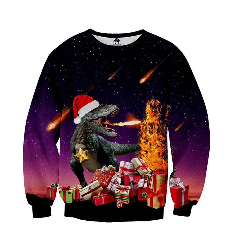 Забавный Уродливый Рождественский свитер для мужчин и женщин, пуловер для отдыха на груди, свитера, Модный стильный Рождественский свитер для мальчиков - Цвет: Picture color