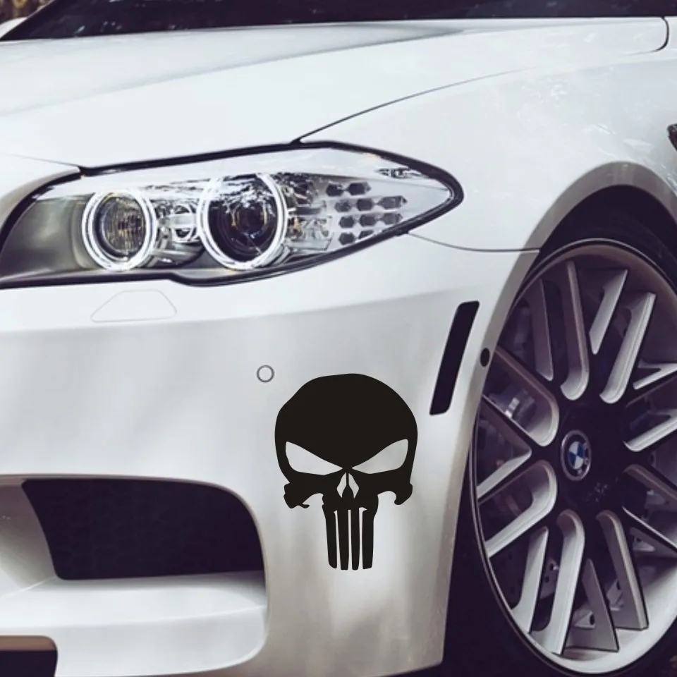 Крутая Автомобильная наклейка 14*9 5 см с изображением черепа автомобильная