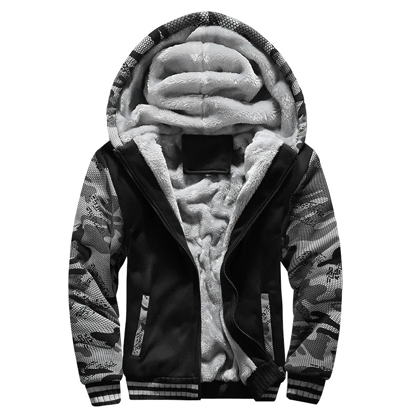 

Hot selling American standard size bust 172com hooded zipper men's pure cotton jersey sweater plus velvet autumn and winter thic