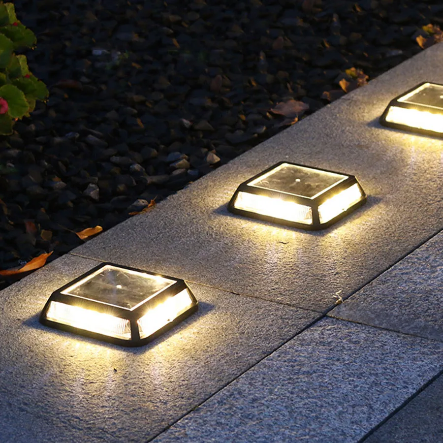 

12 LED Solar Ground Lights Outdoor Driveway Pathway Solar Stair Security Lamp Waterproof Garden Patio Lawn Solar Deck Lights