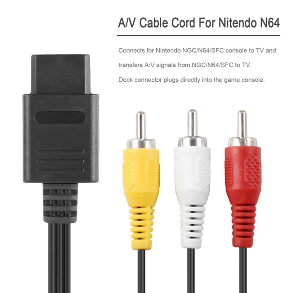 Per Nintendo 64 Tv Audio Video Cavo Av Cavo Rca Per Super Per Nintendo Per Gamecube Per N64 Per Snes