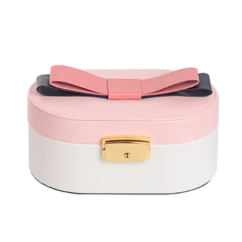 

Korean Version Of Small Jewelry Storage Box New Gift Box Portable Jewelry Bag Jewelry PU Leather To Send Girlfriend Gifts