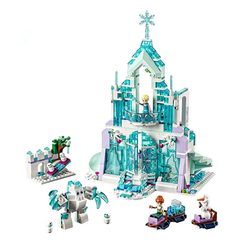 Набор ледяных замков серии Frozen Snow World набор волшебных Эльзы девушки строительные