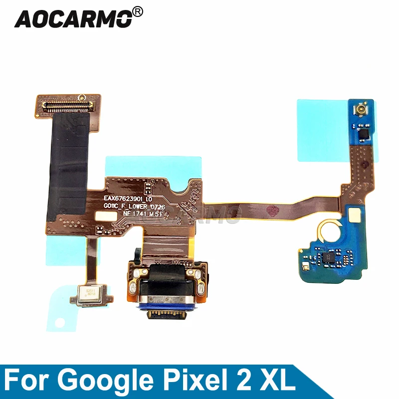 Док-станция для зарядки Aocarmo USB Type-C гибкий кабель нижний микрофон Google Pixel 2 XL 2xl |