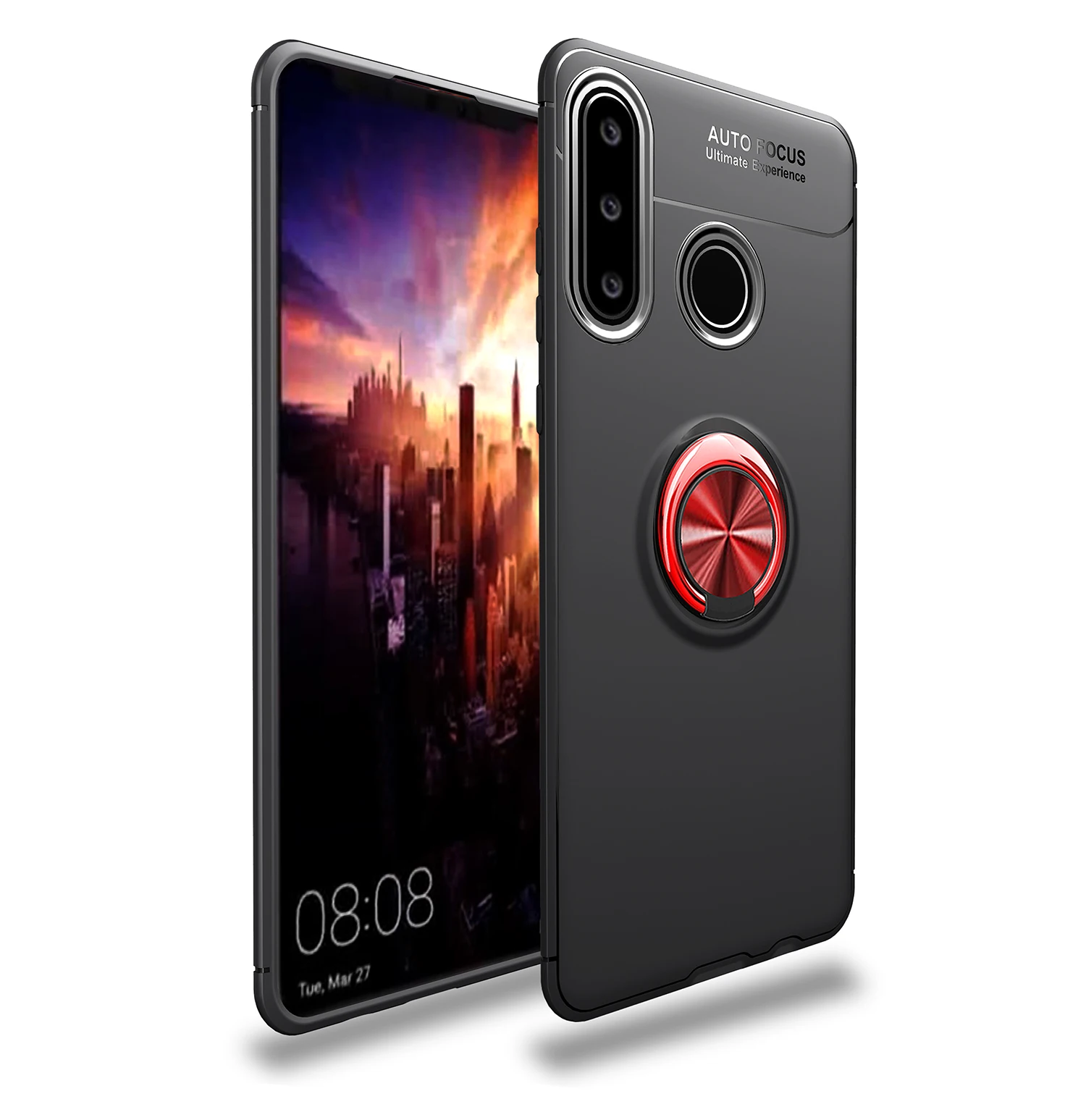 Black-red Чехол для телефона huawei Honor 20s 20, чехол-бампер с магнитным металлическим кольцом, Мягкий ТПУ силиконовый чехол для huawei Honor 20 Pro, чехол - Цвет: Black-red